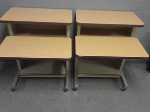 TWO METAL TABLES