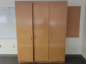 LARGE WOODEN BAXTER CABINET