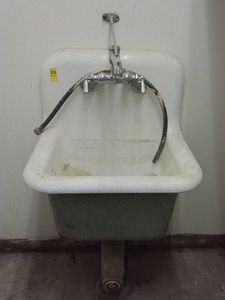 ANTIQUE JANITOR SINK WITH FAUCET