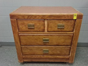 SMALL VINTAGE WOODEN BEDSIDE TABLE