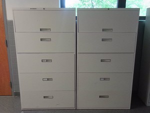 2 TWIN LATERAL FILE CABINETS