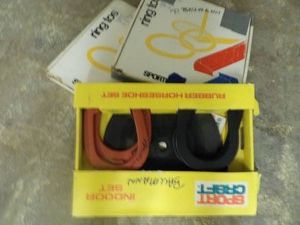 2 BOXES OF RING TOES - AND HORSE SHOES