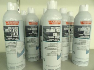 9 CANS OF NEW STAINLESS STEEL CLEANER