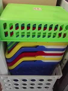 COLORED BIN LOT