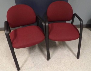 2 RED OFFICE CHAIRS