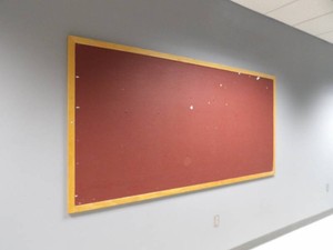 WOOD TRIMMED BULLETIN BOARD