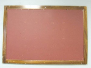 ANTIQUE WOOD TRIMMED ANNOUNCEMENT BOARD