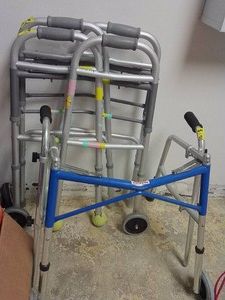 3 ASSORTED SIZED  WALKERS