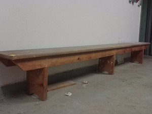 LONG WOODEN BENCH