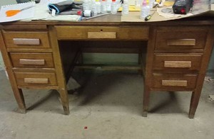 ANTIQUE SOLID WOOD DESK