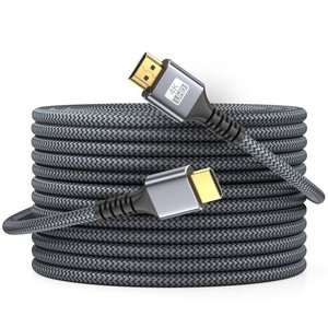$35 4k Hdmi Cable 75ft Ultra High Speed HDMI 2.0 Cable 4K60HZ 3D ARC Gold Plated Connector Ethernet Audio Video Return HDMI Cord for UHD TV Monitor Laptop Xbox PS4PS5 Roku TV ect.(Silvery)