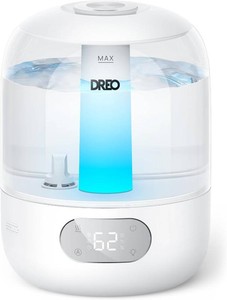 $30 DREO Humidifiers for Bedroom, 3L Top Fill 30H & 26dB Quiet Runtime for Large Room, Cool Mist Ultrasonic Humidifier with Humidity Sensor, Night Light for Home, Baby, Nursery, Plants, New Edition