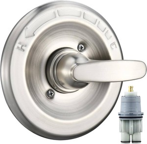 $67 Replacement for Delta Classic 13 Series Single-Function Trim Kit, T13010 Shower Handle, Fit Delta Shower Valve R10000 Series, Brushed Nickel (Cartridge Included)