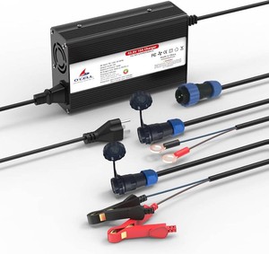 $80 43.8V 10A, AC-DC Battery Charger, Dedicated Best Solution for 36V Lithium Iron Phosphate, LiFePO4 Battery Recharging, Support Charging Solar Off-Grid, Golf Cart
