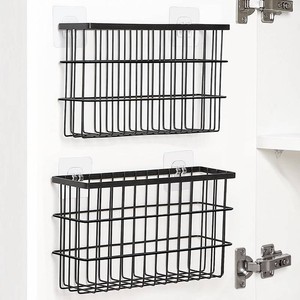 $16 Sinnsally 2 Pack Cabinet Door Organizer,Self Adhesive Lid Organizers Inside Cabinet Storage Boxes,Hanging Storage Basket Organizer Wall Mounted Pantry Caddy Cup Holder for Kitchen,Fridge,Bathroom