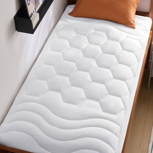 $32 Bedsure Twin Mattress Pad Cover - Quilted Fitted Mattress Topper Protector with 8-21 Inches Deep Pocket, Noiseless Breathable Bed Cover Padded, Machine Washable, White,39x75 Inches