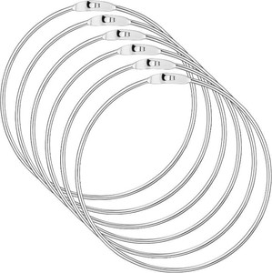 Zonon 6 Pack 4.7 Inch Metal Rings Wrench Organizer Easy to Open and Close Heavy Duty for Bib Vests Craft Index Card Dream Catcher Key