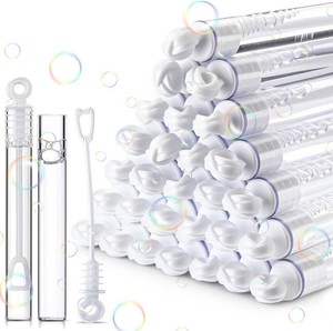$12 Shappy 24 Pcs Mini Bubble Wands Bulk for Kids Party Favor Small Bubble for Birthday Gift Goodie Bag Stuffer Wedding Baby Shower Carnival Prizes Summer Outdoor Toy for Toddler Boy Girl (White)