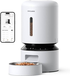 $90 PETLIBRO Automatic Cat Feeder, 5G WiFi Automatic Dog Feeder with Freshness Preservation, 5L Timed Cat Feeders with Low Food Sensor, Up to 10 Meals Per Day, Granary Pet Feeder for CatsDogs (missing cable, untested)