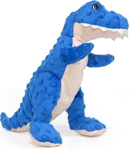 $13 DODODOLA Dog Toys Blue Dinosaur Stuffed Squeaky Puppy Toy for Small Large Dogs