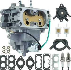 $40 15003-7077 Carburetor Replaces For Kawasaki 15003-7041 Fits for FH601V 4-Stroke models with Fuel Pump Spark Plug Fuel Filter