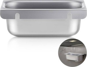 $21 Remerry 1 Pcs Grease Cup Holders for Commercial Kitchens Removable Drip Pan Grease Catchers Stainless Steel Hood Accessories for Restaurants (2.5 Deep)
