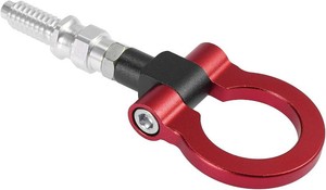 $16 X AUTOHAUX Red Aluminum Alloy Front Bumper Towing Eye Tow Hook for Car Auto Tow Hook Kit