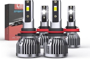 $60 Fit For Ford F-150 (2015-2020) 9005 H11 HighLow Beam LED Headlight Bulbs, Super Bright Cool White, Plug and Play, Pack of 4