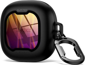 $24 SURITCH for SHOKZ New OpenFit 2 Case Cover, Magnetic Locking Cases for SHOKZ OpenFit 2 Open-Ear Headphones, Shockproof Bumper Protective Covers with Carabiner & Cleaner Kit, Iridescent Sparkle