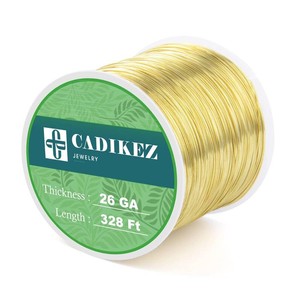 $13 328FT 28 Gauge Craft Wire Jewelry Wire Gold Metal Wire for Jewelry Making  Gold Plated Brass Bendable Thin Wire Bulk for Necklace Bracelet Crafts