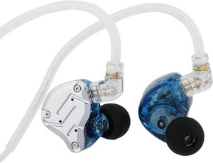 $50 Linsoul KZ ZS10 Pro, 4BA1DD 5 Driver in Ear Monitor, HiFi Wired Earbuds, Gaming Earbuds, Hybrid IEM Earphones with Stainless Steel Faceplate, Detachable Cable for Musician (Without Mic, Blue)
