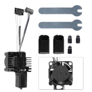 $23 Comgrow P1 Series 3D Printers Hotend Kit, P1P and P1S Full Assembly Hardened Steel Hot End with Fan, Thermistor, 0.4mm Nozzle and Heating Block, Hotend Replacement for Bamboo Lab P1P and P1S