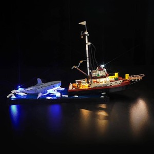 $25 Upgraded Led Light Kit Compatible with Lego Ideas Jaws Building Set, Lights Decoration Compatible with Lego 21350 (Model Not Included)