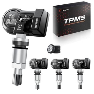 $42 315433MHz Pre-Programmed TPMS Sensor Set of 4 Fits Chevy Silverado, GMC Sierra, Tahoe, Suburban, Yukon, Escalade, Traverse, Equinox, Acadia, Colorado  OE# 13528563 13598773