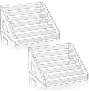$23 7-Tier Nail Polish Organizer Rack, 2 Pack Storage Holder Stand for Sunglass Organizer, Greeting Card, Postcard Storage Shelf