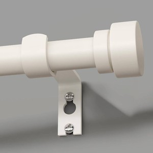 $23 Lootkell Modern White Curtain Rods for Windows 48 to 84 Inches Adjustable Length Heavy Duty 1 Diameter Window Curtain Rod with Decorative Finials for Outdoor Farmhouse Bedroom Kitchen Living Room