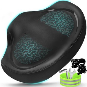 $30 Noseless Bike Seat Cushion for Men & Women - Extra Padding & Comfort Wide Bicycle Seat, Oversized Comfortable Saddle for Peloton Bikes, Exercise Bikes, Electric Bikes, Cruiser Bikes