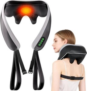 $42 6D Neck Massager for Pain Relief Deep Tissue, Kneading Shiatsu Neck and Shoulder Massager with Heat,Cordless Massager for Back and Shoulder Pain, for Women Men Home Office Christmas