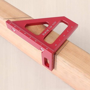 $14 Imperial 3D Multi-Angle Measuring Ruler,4590 Degree Aluminum Alloy Woodworking Square Protractor, Miter Triangle Ruler High Precision Layout Measuring Tool for Engineer Carpenter,003R