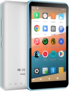 $60 MP3 Player with Bluetooth and WiFi, 144GB Android 9.0, 4 Touch Screen, DGTenk Kids MP3 & MP4 Player for Spotify & Google Play, Parental Control, FM Radio, Long Battery Life for Travel & Gym(Sky-BL)