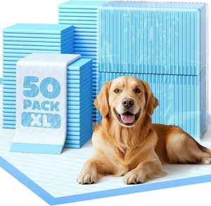 $23 50-Pack Extra Large Pee Pads - 34 x 28 Puppy Pads for Dogs with 6-Layer Leakproof Protection, Disposable and Quick-Dry Dog Pads with High Absorbency for Easy Potty Training