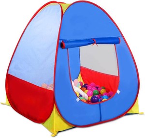 $24 EocuSun Pop Up Playhouse, Ball Pit Kids Play Tent for Indoor & Outdoor, Foldable Play Tent for Kids Girls & Boys (Balls Not Included) (Multicolor)