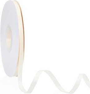 Ivory 14 X 50 Yards Solid Color Double Faced Grosgrain Ribbon for Gifts Wrapping, Wedding, Party, Crafts