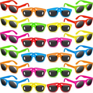 $18 INNOCHEER Party Sunglasses for Kids 24 Pack with UV400 Protection Eyewear Neon Sunglasses for Boys, Girls - Great Gift for Party Favors, Birthday Party and Outdoor Activity