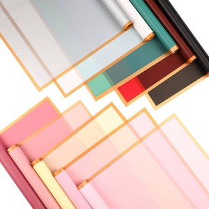 $25 100 Sheets Flower Wrapping Papers Waterproof Gold Edge Bouquet Wrapping Paper Assorted Korean Flower Wrap Florist Paper for Mothers Day Wedding Florist Bouquet Gifts Supplies(Bright Color)