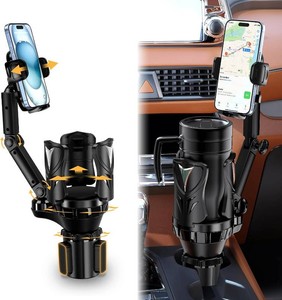 $15 Phone Holders for Your Car, Adjustable Car Cup Holder Expander with Rubber Grip, Secure Hold, Multi-Scenario Use for Drivers, Commuters & Road Trips, Universal Fit for Up to 5.31 DrinksMugsFoods
