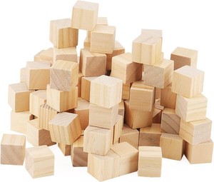 $34 LEXININ 400 PCS 1 Inch Small Wooden Cubes, 25mm Unfinished Wood Blocks, Blank Square Wood Cubes for Crafts, DIY Projects