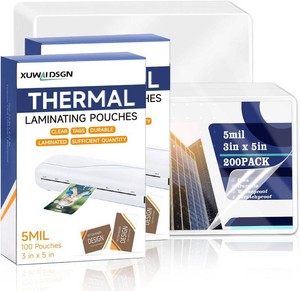 $18 200 Pack 5mil 3x5 Thermal Laminating Pouches Badge Laminate Pouches Clear Laminated Luggage Tags Printable Laminator Pouches for Business Permits Cards (200, 3x5-5mil)