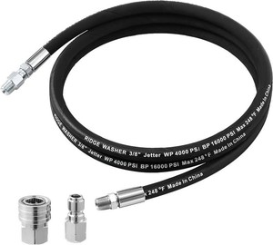 $24 RIDGE WASHER Pressure Washer Whip Hose with Swivel, 38, 8 FT,4000 PSI  Power Washer Jumper Hoses, Hose Reel Connector, Adapter Set Included