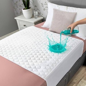 $28 Hygge Sheets  Organic Washable Incontinence Bed Pads with Tucks - 100% Waterproof Reusable Mattress Protector Underpads - Rayon derived from Bamboo - Twin
